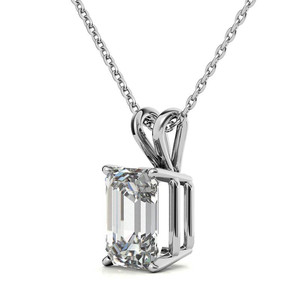 Bijoux sur mesure en or jaune 18 carats avec pendentif diamant, diamant solitaire de laboratoire taille radiant pour femme - Product Image 4