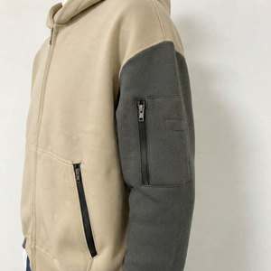 Sweat à capuche zippé intégral pour homme, 100% coton molletonné, manches raglan, style streetwear, pièce de superposition, finition de poignets durable - Product Image 4