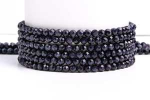 Cuentas sueltas redondas facetadas de piedra preciosa azul cielo nocturno para hacer joyas, pulseras, collares, manualidades DIY - Product Image 5