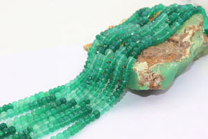 Cuentas facetadas de ónix verde natural de 6.5 mm, 13 pulgadas, peso personalizable para la fabricación de joyas - Product Image 4