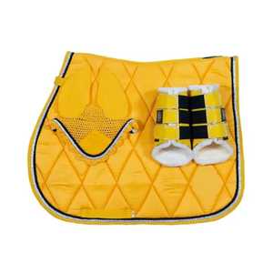 Wholesale STYLO INTERNATIONAL Stylish <b>Equestrian</b> Dressage Saddle Pad Leather Material Polycotton Lining Custom Fit for Horses - Product Image 3