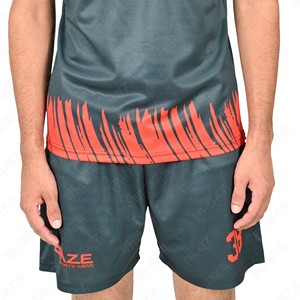 Ensemble de maillot de football pour homme Blaze, col rond, manches courtes, impression sublimée, polyester respirant, coupe athlétique - Product Image 4