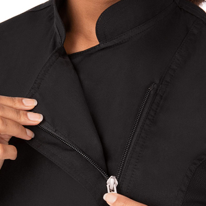 Veste de chef à manches courtes pour femmes, fermeture à boutons, uniforme de restaurant pour femmes, fabrication en usine, vestes de chef personnalisables à faible MOQ - Product Image 3