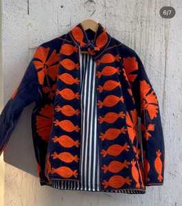 Multi Color Indian Suzani <b>Velvet</b> Winter <b>Jacket</b> Embroidered Handmade Short Festival Coat Ethnic Bohemian Outerwear Winter <b>Jacket</b> - Product Image 6