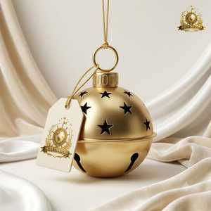 Large White Distressed Metal Jingle Bell With Buffalo Plaid <b>Bow</b> Pine Needles And Berries Hanging Holiday <b>Door</b> Ornament - Product Image 2