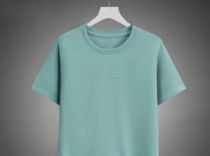 Camiseta de Manga Corta Blanca de Seda de Leche de 180g, Personalizada OEM, Estilo Holgado Informal para Hombre, No Transparente - Product Image 2