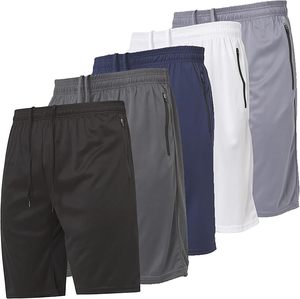 Shorts de sport respirants à séchage rapide pour femmes, lot de 5, couleur unie, avec fermeture éclair, pour la course, le basketball et l'entraînement en salle de sport – Prix direct usine - Product Image 3