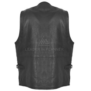 เสื้อกั๊กหนังแฟชั่นแบบลำลองระบายอากาศได้ดีเป็นมิตรต่อสิ่งแวดล้อมสำหรับฤดูหนาวออกแบบได้ตามต้องการ - Product Image 2