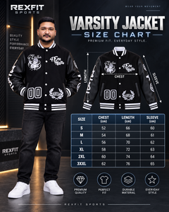 เสื้อแจ็คเก็ตวาร์ซิตี้ผู้ชาย GRAY FOUR SPORTS สีดำขาว พิมพ์ลายดิจิทัล ติดกระดุม สวมใส่สบายในฤดูหนาว ทรงโอเวอร์ไซส์ ผ้าฝ้าย 100% - Product Image 4