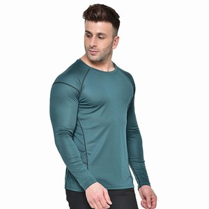 Men's Fitness Sportswear Polyester Gym Compression Tights and Rashguard Shirt for Workout Running Top Compression Tops - Product Image 5