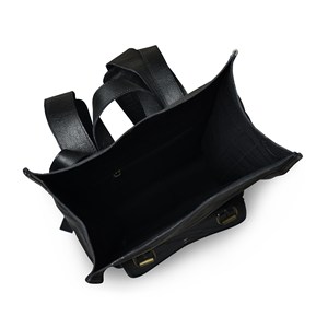 Premium <b>Black</b> Leather Roll Top <b>Backpack</b> Sleek Professional Laptop Rucksack For OEM ODM Orders LTBP-0265 - Product Image 4