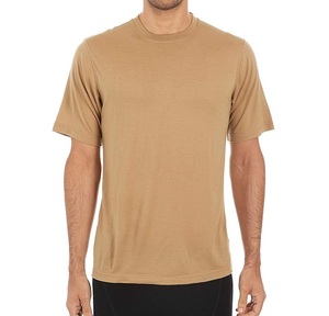 High Quality O Neck Summer Sports Training 100% Cotton Merino <b>Wool</b> T-<b>Shirt</b> Men's Breathable Half Sleeve Low MOQ Woolen T <b>Shirts</b> - Product Image 3