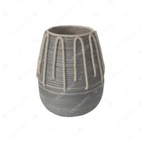 Vas Bunga Bambu Tenun Vintage Ramah Lingkungan Buatan Tangan Gaya Art Deco Vietrustic, Pot Tanaman Indoor Besar yang Dapat Disesuaikan untuk Ruang Tamu