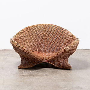 Chaise de méditation canapé rotin bois lotus plancher de yoga siège unique chaises en osier en gros fabriqué au Vietnam - Product Image 1