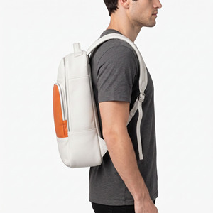 Men Leather Laptop <b>Backpack</b> Daily Work Men Travel Leather Laptop <b>Backpack</b> Men Leather <b>Backpack</b> with Adjustable Shoulder <b>Straps</b> - Product Image 2