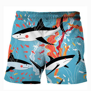 Shorts de bain pour hommes en polyester de qualité supérieure, décontractés, unis, personnalisables, imperméables, séchage rapide, taille élastique, pour la plage et le surf - Product Image 4