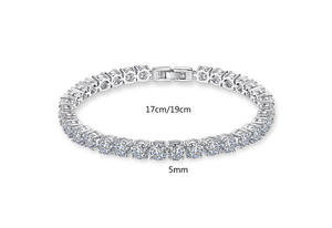 RAMDUT IMPEX Nouvelle Collection Bracelet Chaîne Tennis en Acier Inoxydable Plaqué Or 14K, Bracelets Éternité Diamant Taille Brillant IGI - Product Image 2