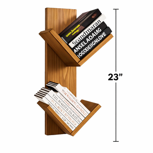 Étagère murale flottante moderne en bois à un seul niveau pour livres et présentoirs, idéale pour salon et bureau à domicile - Product Image 4