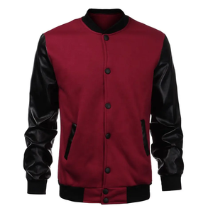 Custom New Unisex Wool Patchwork Front Hooded <b>Winter</b> Varsity <b>Jacket</b> - Product Image 5