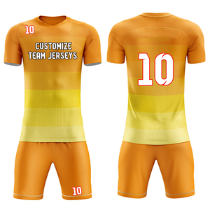 Uniformes de fútbol de poliéster de alta calidad, proveedor de fábrica al por mayor para ropa deportiva, Jersey, diseño de logotipo de marca personalizado - Product Image 1