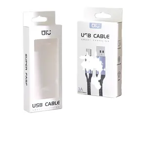 Vietnam Factory OEM USB Cable White Paper Card Box hot cable boxes
