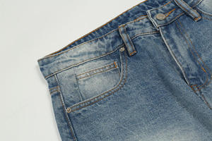 Pantalon en jean droit de haute qualité, respirant, écologique, coupe confortable, tissu en coton durable, pour un usage quotidien décontracté - Product Image 4