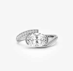 14K Oval Cut Lab Grown Diamond <b>Vintage</b> <b>Gold</b> Plated IGI Certified Wedding & Anniversary <b>Ring</b> - Product Image 3