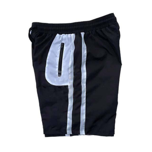 Ensemble de survêtement unisexe noir et blanc à manches longues avec capuche et fermeture éclair, short sportif, séchage rapide, léger, pour l'automne - Product Image 3