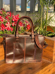 ใหม่จริงมือTooledดอกไม้พิมพ์Cowhideขนสัตว์หนังToteกระเป๋าใหม่สไตล์ตะวันตกTooledขนสัตว์หนังคลัทช์Comboชุด - Product Image 4