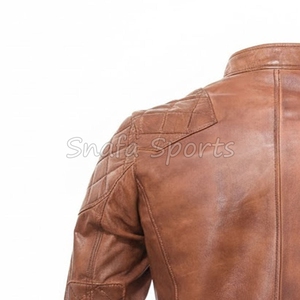 Blouson en cuir bomber personnalisé pour homme, en cuir d'agneau véritable, à vendre à bas prix avec design sur mesure - Product Image 6
