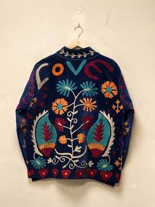 เสื้อโค้ทผ้ากำมะหยี่ปักมือลายดอกไม้สไตล์ซูซานีสำหรับผู้หญิง ผ้าฝ้ายหรูหรา สวมใส่ได้ในฤดูหนาว สไตล์โบฮีเมียน ไซส์พลัส - Product Image 1