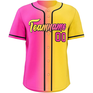 Service OEM, maillot de baseball en tissu mesh respirant de haute qualité, personnalisé, pour hommes, manches courtes, impression sublimée, boutons - Product Image 2