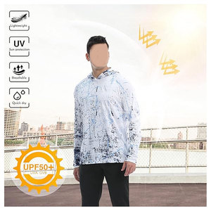 เสื้อฮู้ดแขนยาว ป้องกันแสงแดด SPF สำหรับตกปลา กิจกรรมกลางแจ้ง เดินป่า น้ำหนักเบา ระบายอากาศได้ดี แห้งเร็ว - Product Image 4