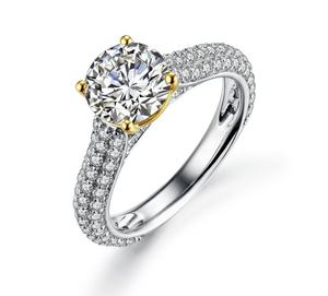 ZAWO Classic Rose Gold Plated Luxury Moissanite Engagement <b>Rings</b> Unisex Perfect Wedding Party Anniversary Gift - Product Image 1