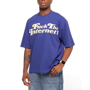 T-shirts pour hommes en mélange polyester/coton tricoté, design uni, impression personnalisée, anti-rides, séchage rapide, directement de l'usine du Pakistan - Product Image 1