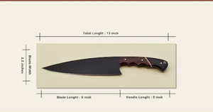 Ensemble de couteaux de cuisine professionnels de luxe en acier inoxydable, 4 pièces, lames faites à la main avec manche en bois - Product Image 4