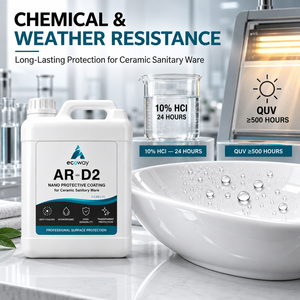 อีโคเวย์ AR-D2 เซรามิก ซานิทารีแวร์ นาโนโค้ทติ้ง 9H ป้องกันคราบสกปรก ไฮโดรโฟบิก ทำความสะอาดง่าย เคลือบป้องกัน 20 ลิตร - Product Image 5
