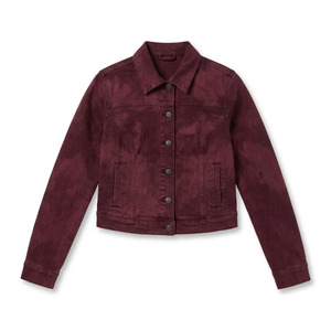 Chaqueta vaquera ajustada para mujer al por mayor, vaquera elástica con bordado para marcas de boutique, venta directa de fábrica al por mayor - Product Image 2