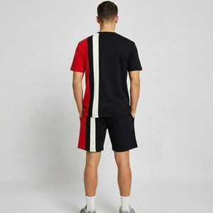 New Arrival Custom <b>Men</b> Solid Breathable 100% Cotton Tracksuit <b>Set</b> Summer Two Piece Outfit <b>Short</b> Sleeve T <b>Shirt</b> <b>Shorts</b> Casual - Product Image 2