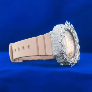 Reloj de lujo unisex con caja irregular de acero inoxidable de 41 mm, analógico-digital, con fecha, cristal de zafiro, correa de cuero y cierre de hebilla. - Product Image 2