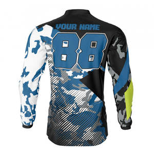 Camiseta de Motocross Personalizada con Diseño Impreso, Ignífuga, de Poliéster, Resistente al Viento, de Secado Rápido, Talla Grande, con Nombre Personalizado - Product Image 3