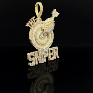 Colgante de Aleación Chapado en Oro con Diamantes de Imitación Estilo Hip Hop Urbano - Product Image 1