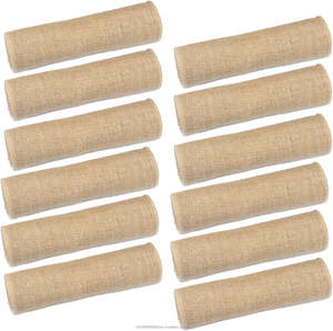 Chemins de table en toile de jute 12" x 71", décorations de mariage vintage, chemin de table marron, sets de table pour la décoration de la maison - Product Image 1