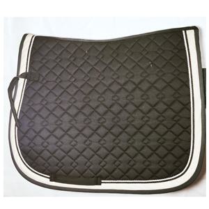 Almohadilla de sillín negra con diseño Zigzag, sillín de doma de caballo - Product Image 1