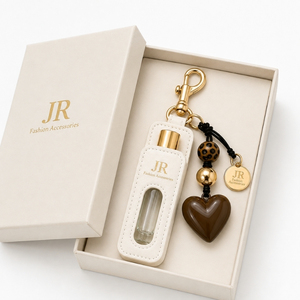 Porte-clés mignon pour parfum avec pendentif cœur en ambre, breloque élégante pour sac à main féminin - Product Image 3