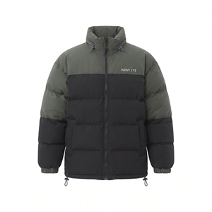 Blouson matelassé HAWK EYE pour homme, coupe-vent, col montant, color block, hiver, décontracté, rembourrage polyester, coupe classique - Product Image 4