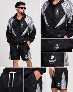 Conjunto Corto de Chaqueta y Pantalones Cortos para Hombre de Alta Calidad, Ligero, Transpirable, de Secado Rápido, Ropa Deportiva para Exteriores con Logotipo Personalizado - Product Image 5