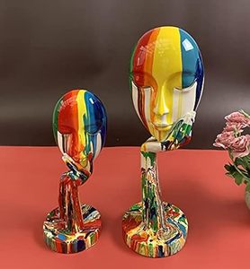 Contemporary Resin Handicraft Artistic Sculpture Art <b>Figure</b> Hand Holding Face Decorative Tabletop Statue for Living Room Home - Product Image 3