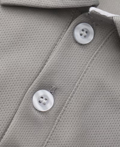 Men's Light Gray Short Sleeve for Shirt Polyester/Cotton 180g Knitted Fabric Solid Color Button Design Smart Casual Breathable - Product Image 5