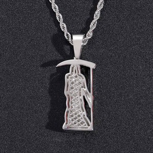 Nouveauté - Pendentif en or plaqué 18 carats, style hip-hop, serti de moissanite, logo personnalisé, dessin animé, bijou cadeau pour homme et femme - Product Image 3